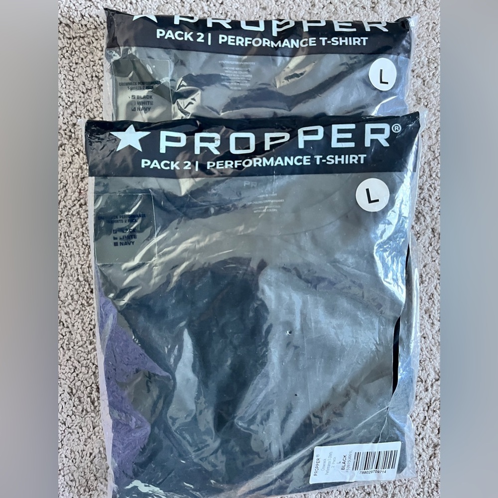 Propper Black T-Shirt 2pk - size L